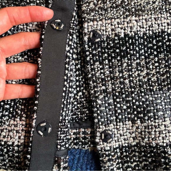 🖤 GERRY WEBER BLACK GREY TWEED WOOL BLEND JACKET! - Picture 11 of 14